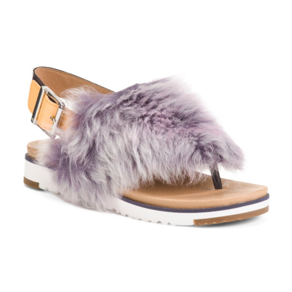 NEW. UGG FLUFFY THONG SANDALS